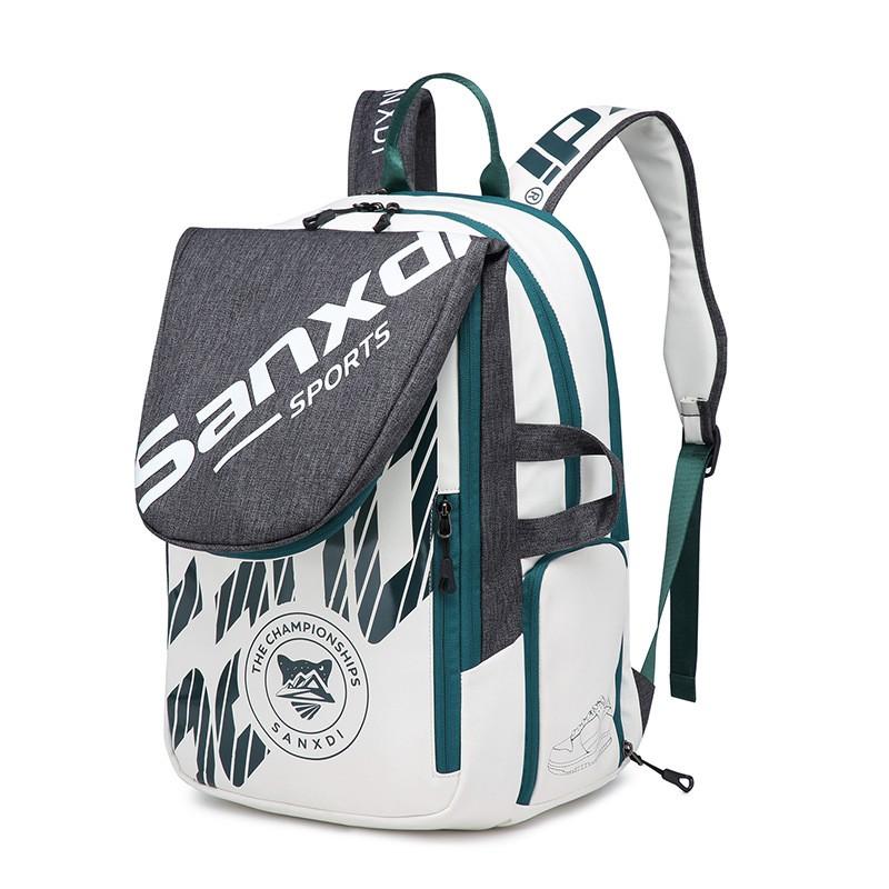 Badminton Tennis Backpack 3 Racquet Capacity Shoe Compartment Sports Bag Men Women