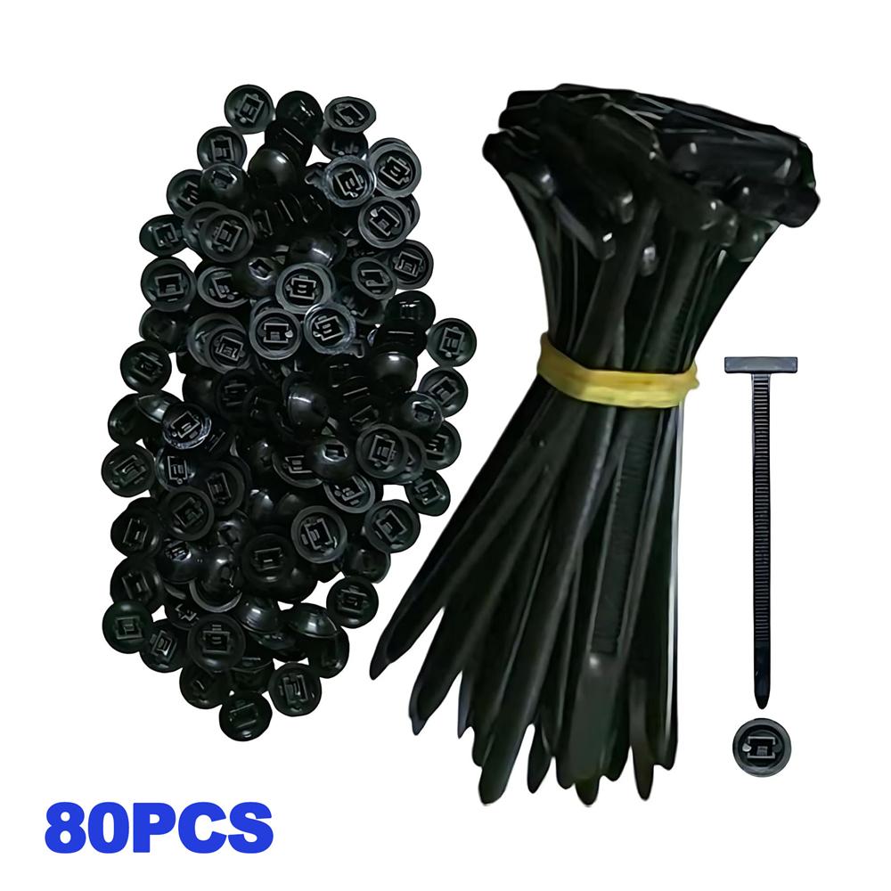 Nylon Universal Cable Tie Buckle-Heavy Duty Zip Ties Holder with Pin & Button Design Plastic Cable Ties Tool Fasteners Car Body