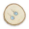 Natural Moonstone Dangle Earrings: 925 Sterling Silver Gemstone