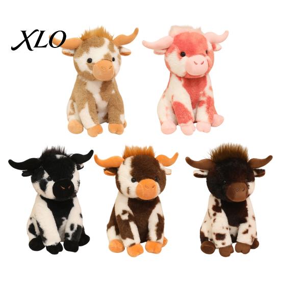 Soft Nursery Room Decoration Highland Cow Stuffed Animal Toy, Plush Scottish Cattle Doll, Fluffy Pillow Toy Cute Farm Doll Present for Adults