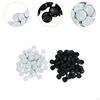 100 Chess Pieces in Flat Beads, Educational Toy with Black and White Stones for Kids