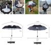 Folding Umbrella Windproof Middle Finger Pattern Print