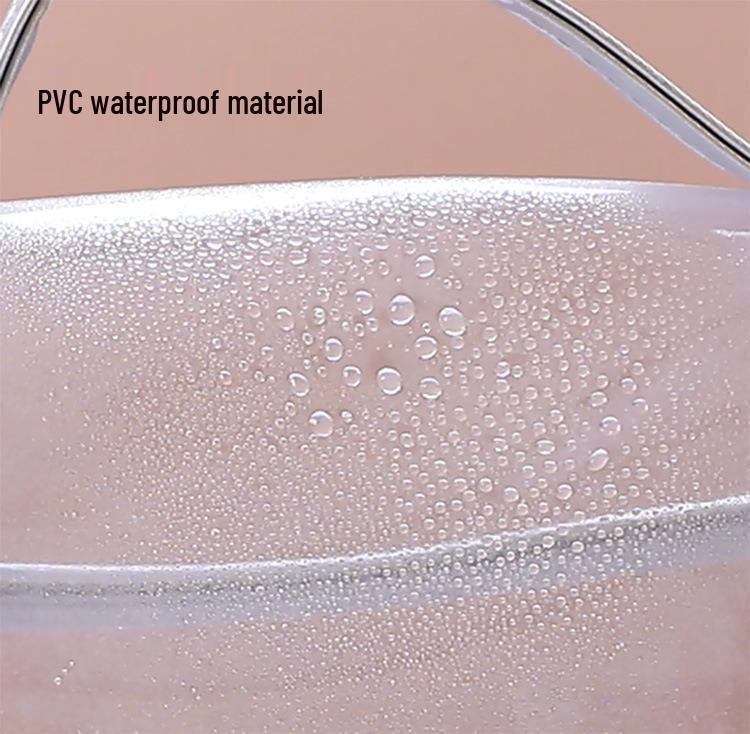 Large Clear PVC Makeup Bag - Waterproof Toiletry Storage Handbag