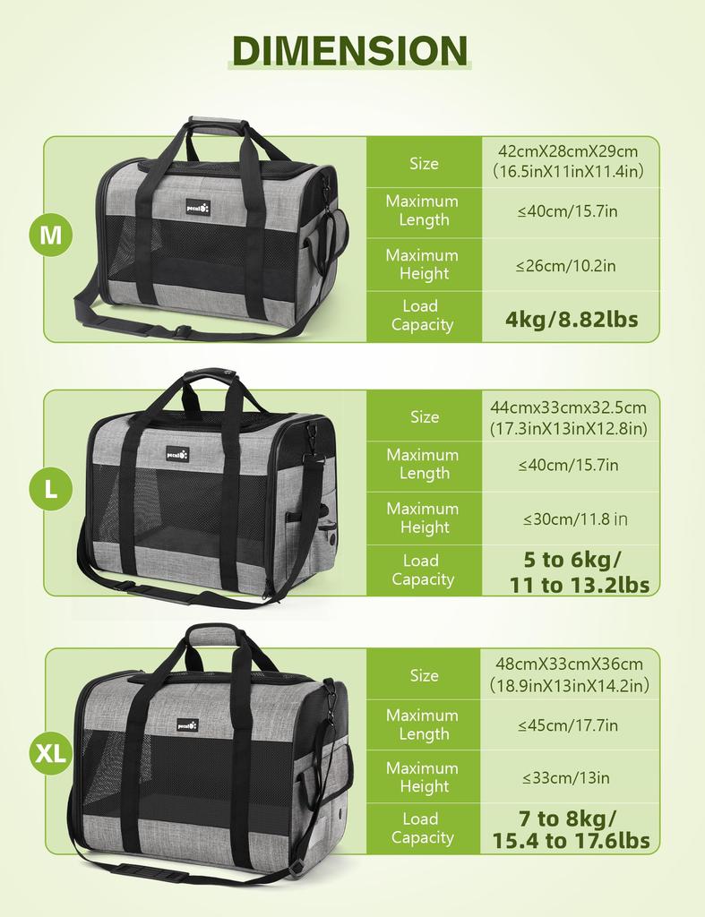 Pecute Cat Bag for Small and Small Foldable Backpack for Hospital Disaster and Includes Cat Bowl Carrier, Handbag/Shoulder Cats, Rabbits, Dogs,