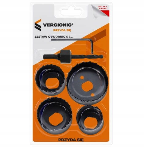 6-Piece Universal Hole Saw Set for Wood, Aluminum, and Steel