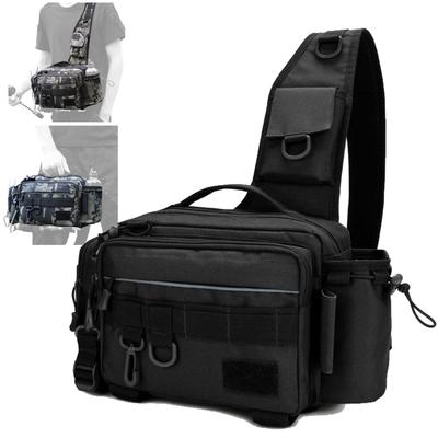 Designed with Anglers In Mind, This Waterproof Fishing Bag for Fishing Tackle Includes Storage, Pliers, Lure Case, Grips, and 3 Rods, Bait, and Tackle