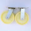 8" Heavy-Duty Non-Standard White Nylon Caster Wheel