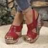 Fashion Women Sandals Summer 2025 New Platform Shoes Women Plus Size Wedge Sandals Ladies Peep Toe Non Slip Beach Thick Bottom Slippers