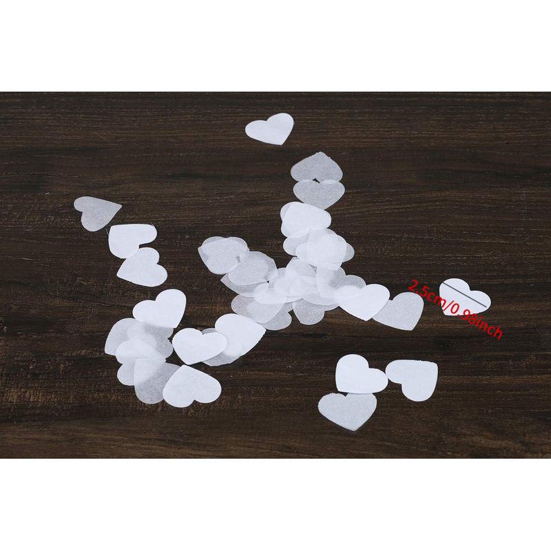 5000pcs Wedding Celebration Banquet Table Decoration with White Heart-shaped Confetti 0.98 Inches 30g