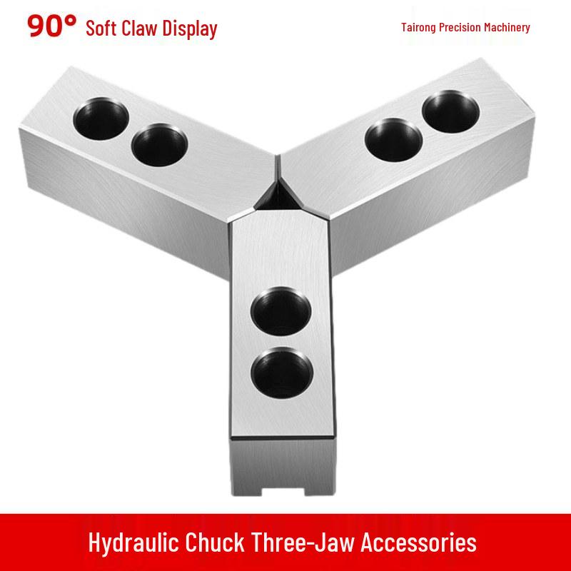 10-Inch Hydraulic Lathe Chuck Soft Jaws with 60°/90°/120° Angles