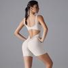 Sexy V-back Waist Jumpsuit, Yoga Uniform, One-piece Abdominal Compression, Tight Fitting Sports Back Jumpsuit For Women