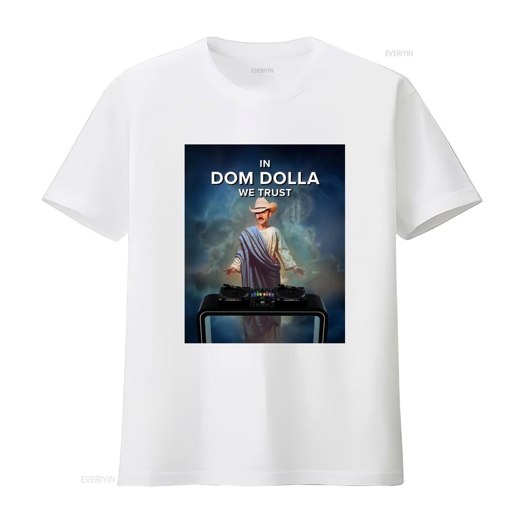 In Dom Dolla We Trust x Funny Meme House T Shirt Music Rave Dubstep Techno Top Festival Merch Electronic Dance EDM Club Casual