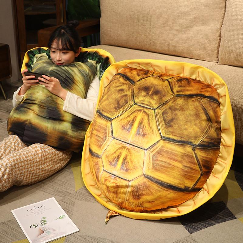 Creative Simulation Turtle Shell Throw Pillow Plush Toy Wearable Turtle Shell Doll Girl Doll Performance Props