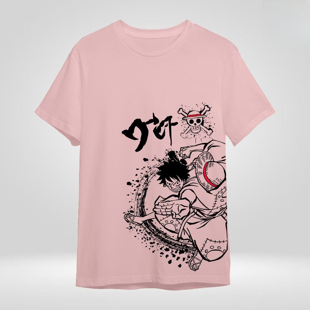 American Retro Unisex T-shirt Luffy Men's Cotton T-shirt Summer New Retro Fashion Men's and Women's Streetwear