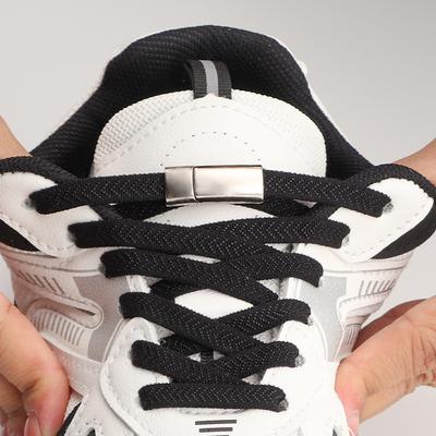New Magnetic Lock Shoelaces Without Ties Kids Adult Elastic Laces Sneakers 8mm Thick Flats No Tie Shoe Laces Shoes Accessories