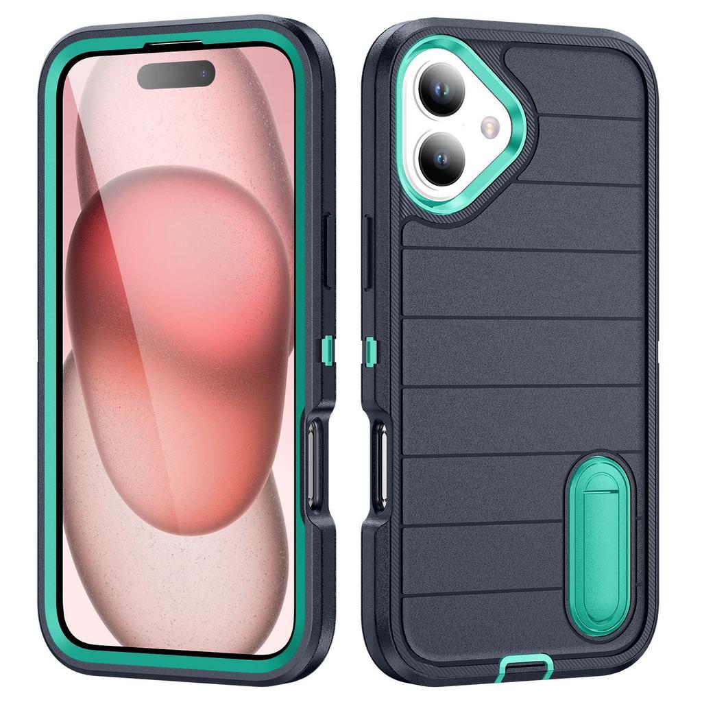 Source Phone Case Hidden PC Stand Protective Case Three In One Flat Stripe for Apple Phone Case
