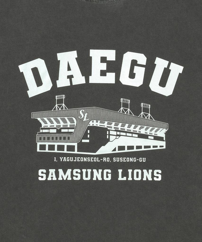 Hangugyaguwiwonhoe Mss X Kbo Ballpark Short Sleeve T-Shirt Charcoal Gray [Daegu Samsung Lions]