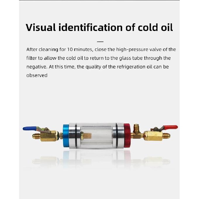 Automotive Air Conditioning Refrigeration Oil Filtration Analyzer Refrigerant Oil Replacement Tool Purity Detection Purifier