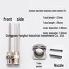 Stainless Steel Double-Tube Dispensing Valve Needle, Overall Length 37mm, Tube Length 25mm, Flat Opening Bayonet