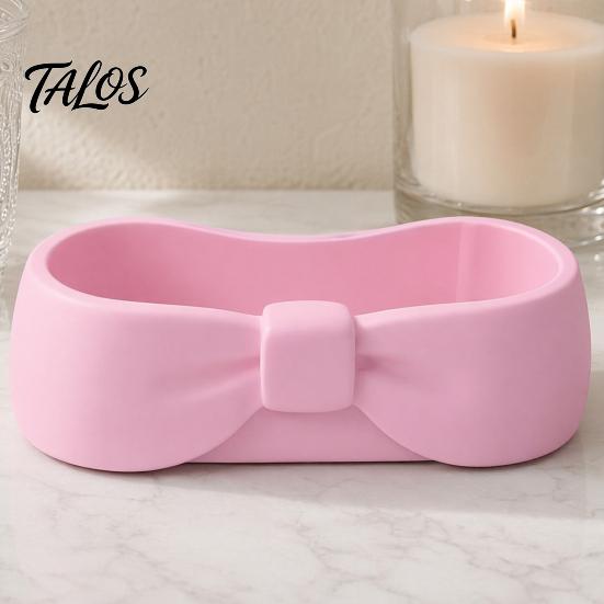 Storage Box Bow-Shaped Box, 3D Printed Delicate Matte Texture Container, Large Decorative Capacity Jewelry Key Makeup Organizer, Sweet Desktop