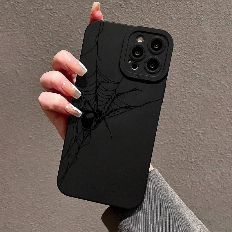 English Spider graphic phone case for iPhone 16 15 14 13 12 11 x XR Xs SE2 SE 8 7 plus pro Max mini silicone back cover