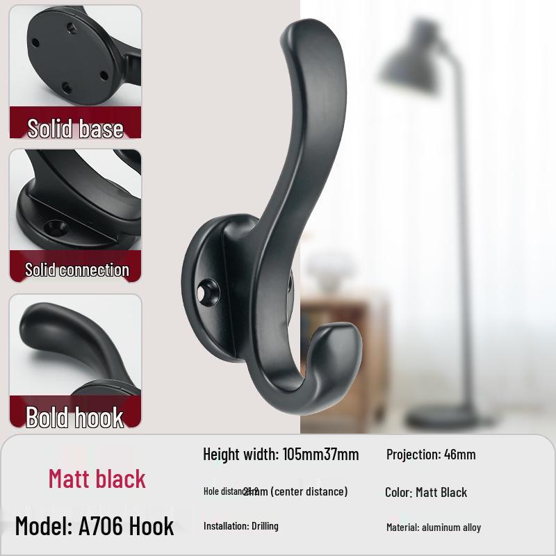 Wandmontierter Bohrloser Mantel- und Huthaken für Schuhschrank, Kleiderschrank und Eingangsbereich