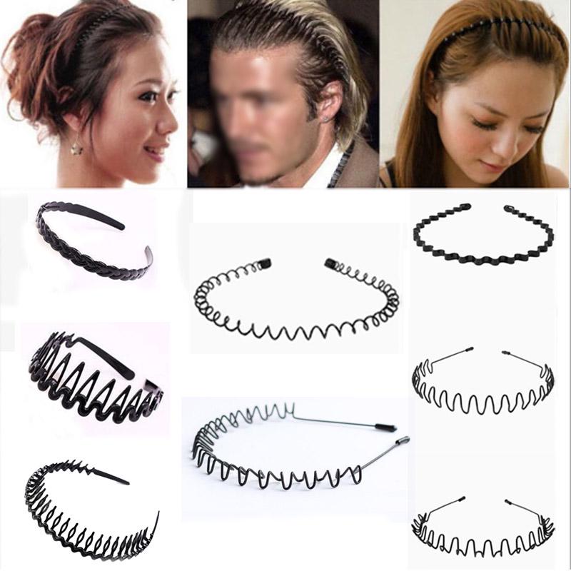 Fascia Per Capelli In Metallo Stile Onda – Cerchietto Pettine Per Uomo E Donna – Lotto Da 5/6 Pezzi