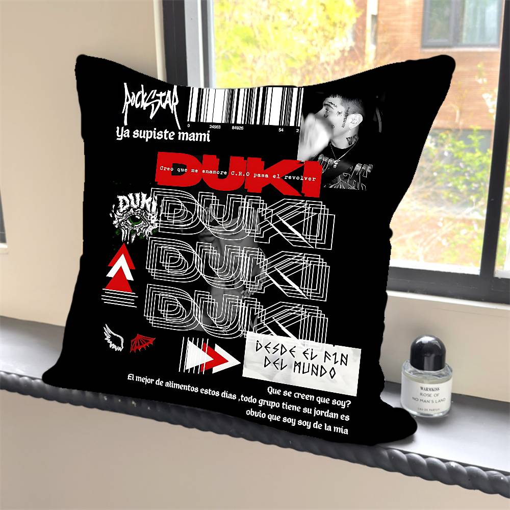 1PC Rapper D-Duki Pillow Case Square Bedroom Sofa Leisure Comfort Cushion Car Home Decoration