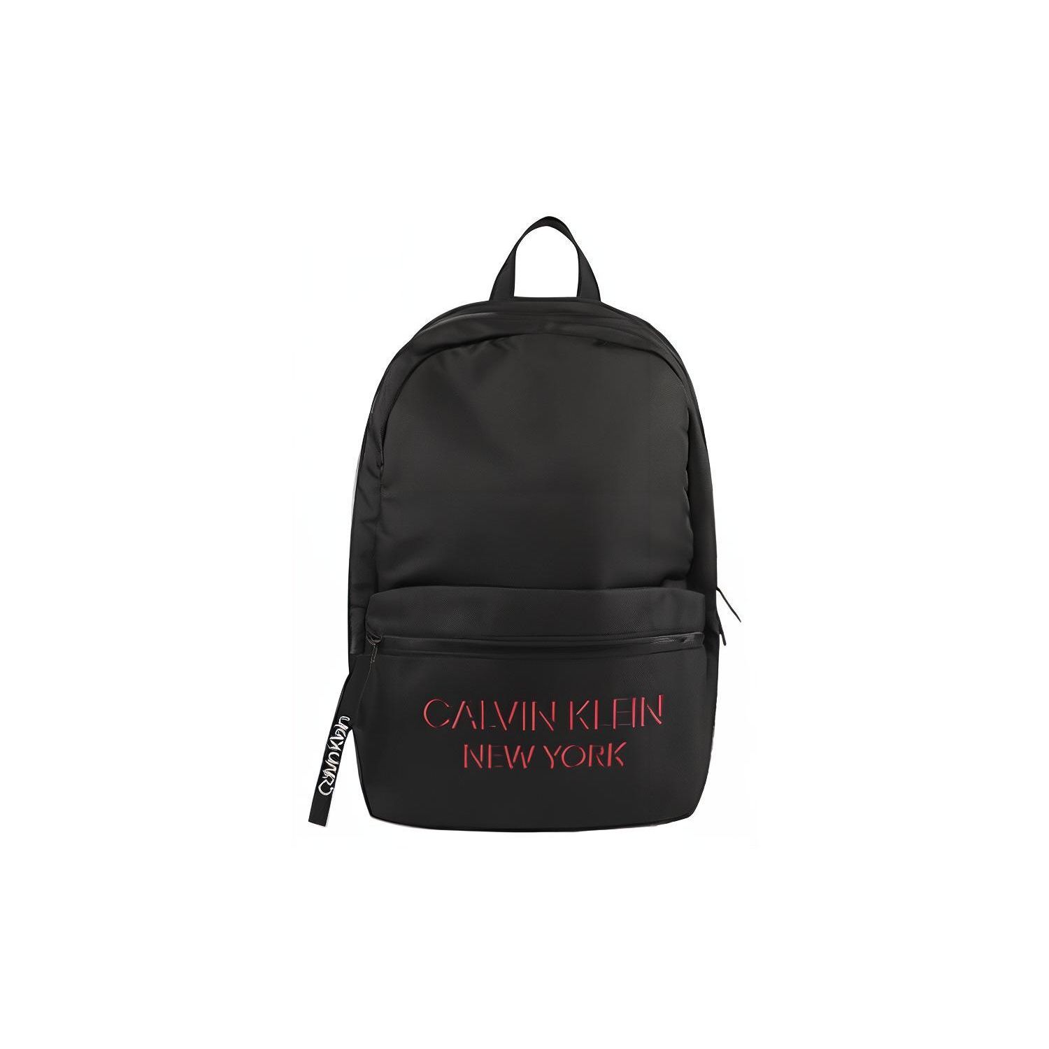 Calvin Klein Red Letter Logo Zipper Backpack Men Backpack Black K50K506520BAX Basic Set (Bag+Dust Bag)