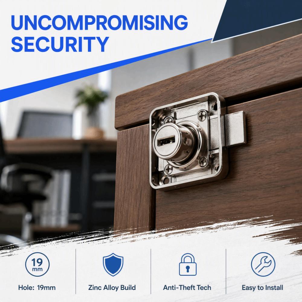 Security Furniture Drawer Lock Zinc Alloy Deadbolt Cabinet Loc Durable Cabinet Door Lock  Closet