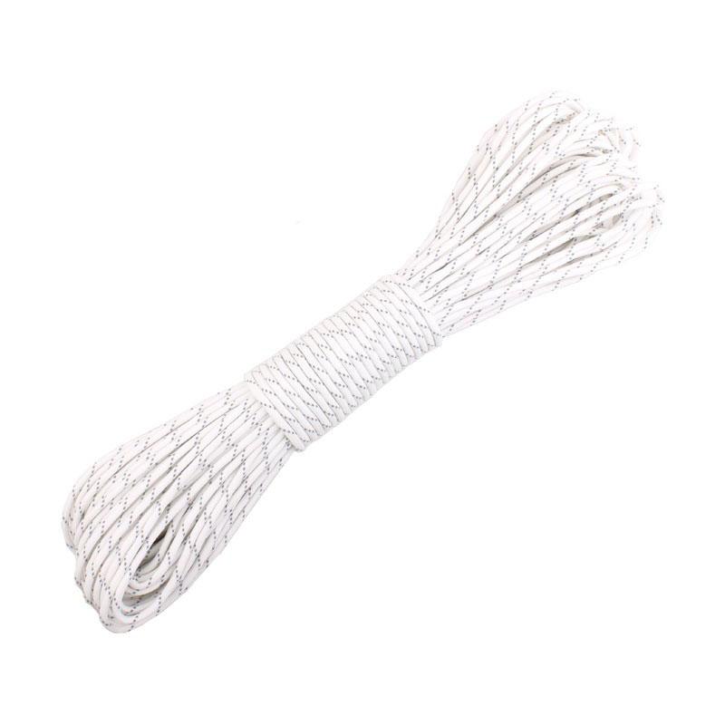 5m Reflektierendes Paracord, Ø 4mm Leuchtende Nylon-Zeltseile, 9 Stränge, Fallschirmschnur, Lanyard Camp Survival Seil, Camping Werkzeug
