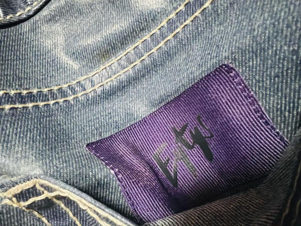 [USED] Eytys Cypress coated denim pants, dark blue, rare.