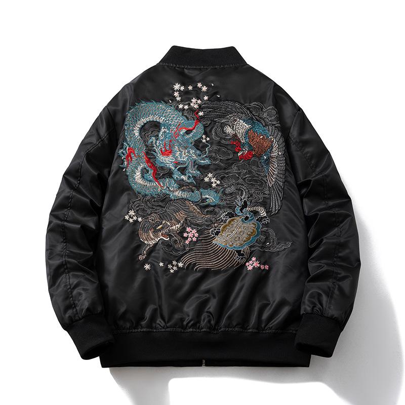 Unisex Heavy Embroidered Cotton Chinese-Style Pilot
