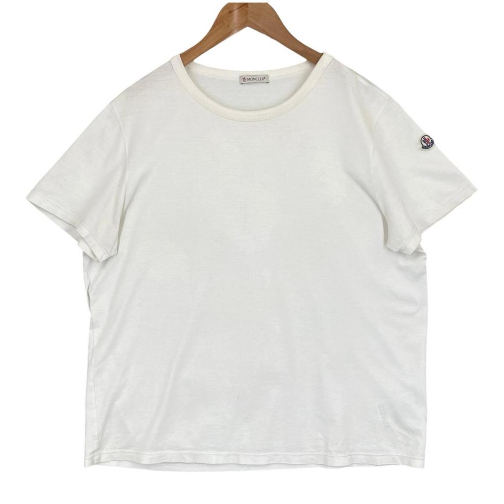 Moncler M WOMENS Short Sleeve T-shirt White Model D10938083400 8390X