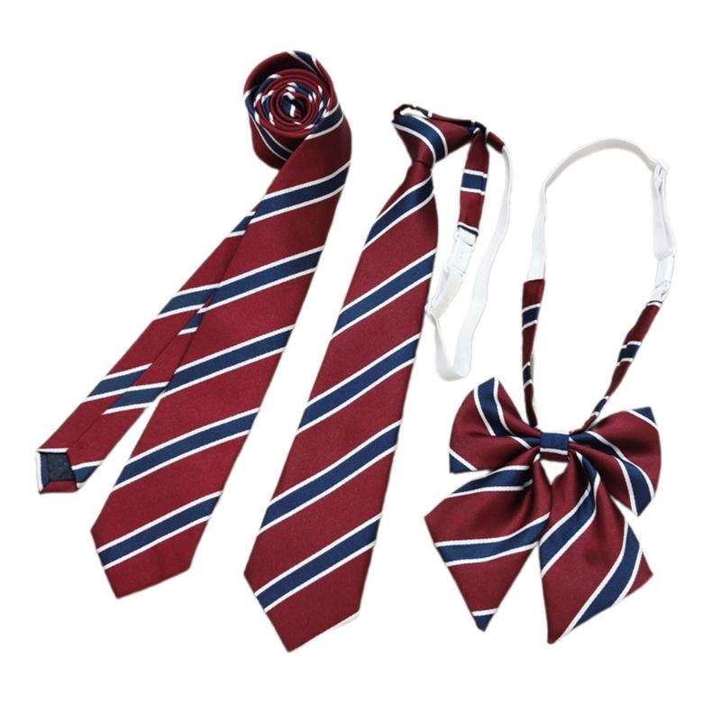 1pc/3PCS Neckties for Teen Girl Banquets Masquerades Necktie British Style Cute Neckwear Female Uniform Bowknot Necktie