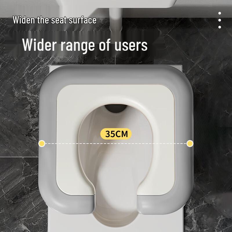 Adult Portable Squat-to-Sit Toilet Converter Chair
