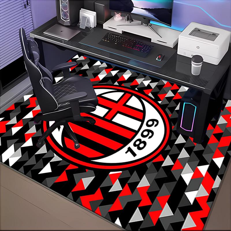Milan Football club Printed Office Carpet Chair Cushion  Entryway Rug, Rugs for Living Room, Bedroom Christmas gifts