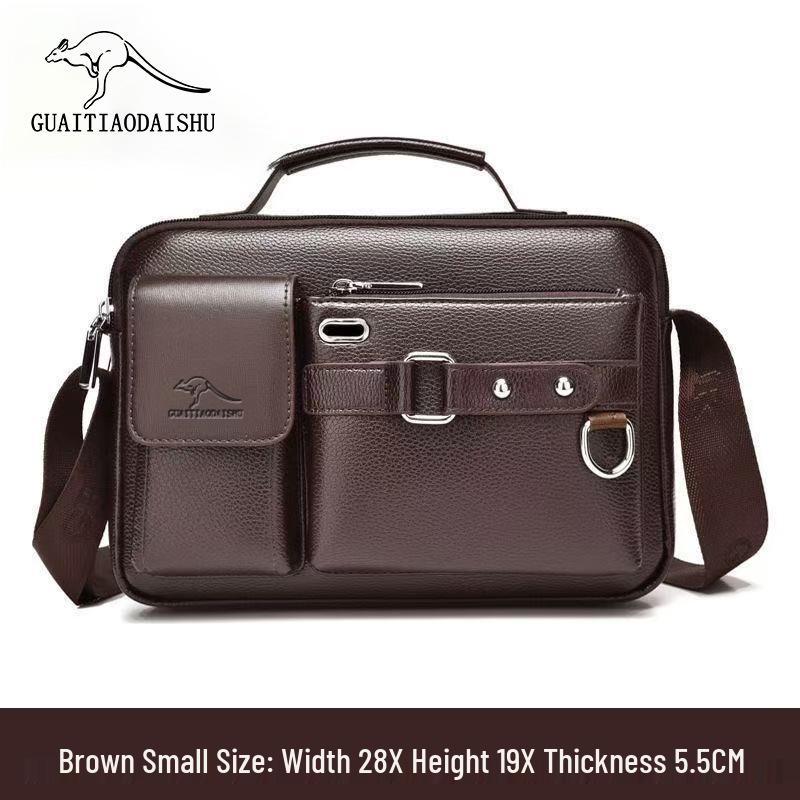 

Универсальный мужской деловой портфель-кроссбоди: Сумка большой вместимости с несколькими отделениями для повседневного использования