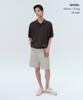 Musinsa Standard Cool Touch Hidden Banding Half Slacks [Dusty Cream]