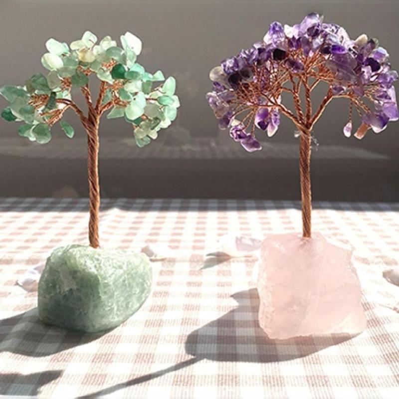 Crystal Money Tree Ornaments Modern Miniature Aesthetic Art Ornament Creative Accessories Home Bedroom Office Desk Decorations