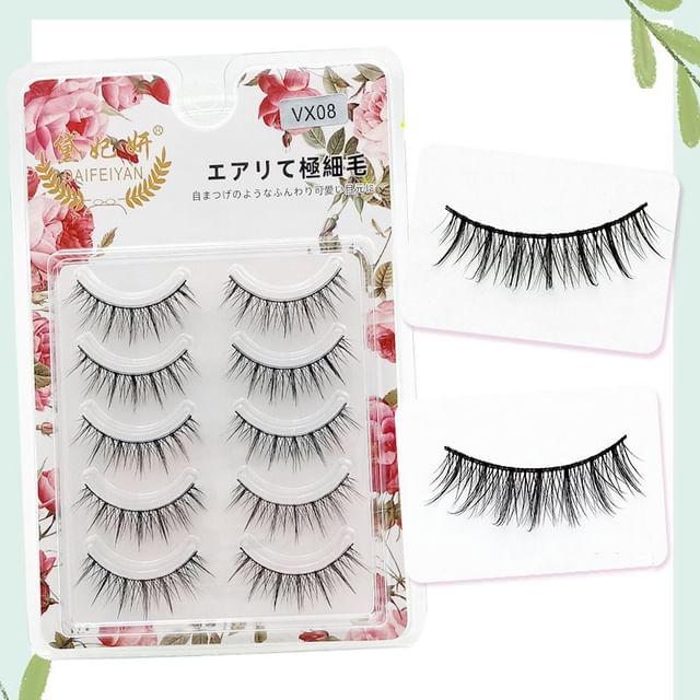 Lashie - Natural / Dense Multipack False Eyelashes VX08 - Black - One Size