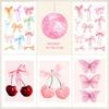 Painting for Room Office School Decoration Fashion Pink Bows Cherry Ball Zebra Wall Art Poster Canvas Stuff Home Decor