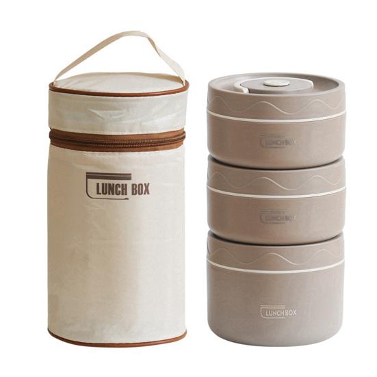 Izolovaná sada svačinových boxů 2/3/4 patra Oddělitelné stohovatelné tepelné nádoby na jídlo Vhodné do mikrovlnné trouby Bento box do práce a na cesty