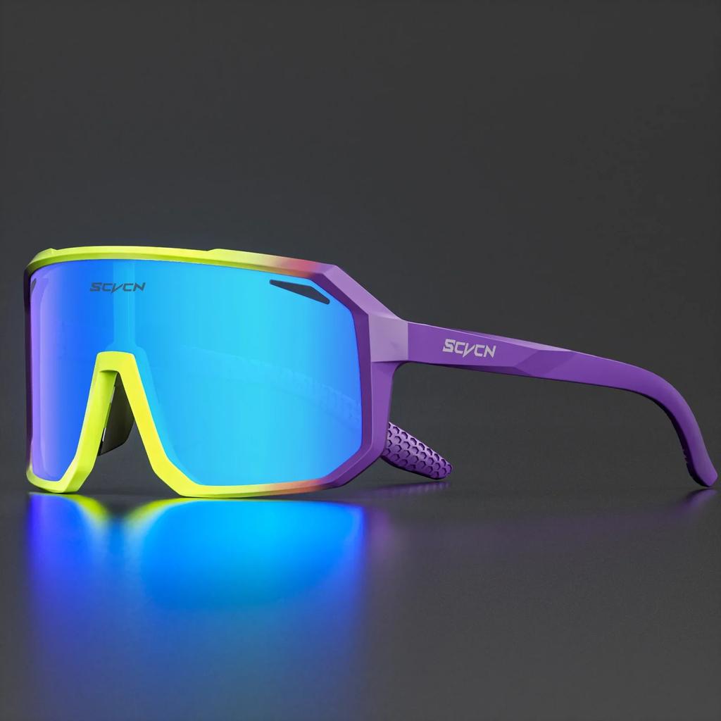 SCVCN Fashion HD Sunglasses Men Women Luxury Glasses Outdoor Sports Runing Drving Shades Racing UV400 MTB Bike Cycling Eyewear