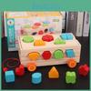Preschool Wooden Building Blocks Number Shape Sorting Early Skills Cognitive