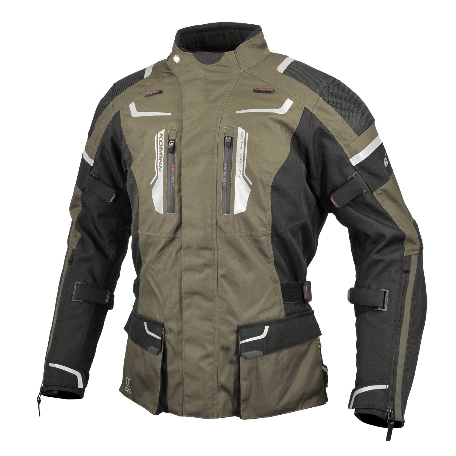 

Motorcycle Jacket Full Year Jacket 1283 For All Seasons Waterproof Cold Protection CE Standard Stretch Material Protector Olive 2XL [KOMINE] JK-597 оливковый
