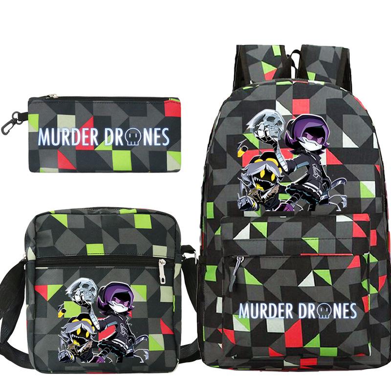 Neuer Murder Peripherie-Trend Schulterrucksack-Set Lässige Stiftetasche Grund- und Sekundarschultasche