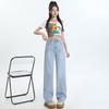 Korean High-Waist Slim Straight Jeans for Women - Spring/Summer 2025 Collection