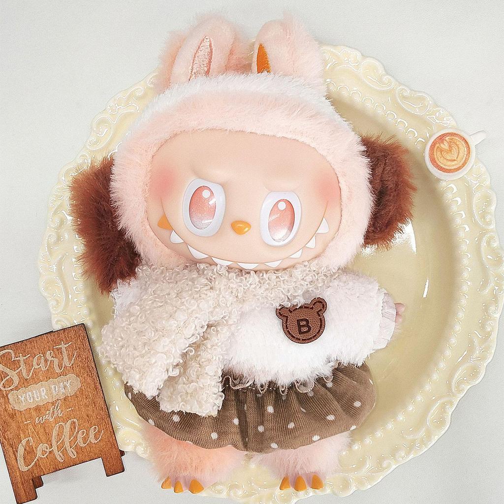 17cm Labubu Doll Clothing Set for 3.0 and First/Second Generation Sitting Party Blind Box Skirt