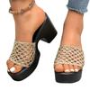 Fashion 2025 Hot Sale Ladies Shoes Open Toe Women's Slippers Fashion Outdoor Plus Size Summer Casual Best Seller Comfortable High Heels